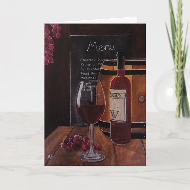 Red Wine Painting by Alfred Fox Kort (Framsida)