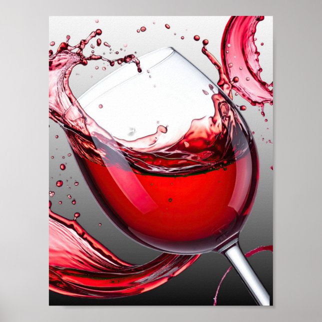 Red Wine Pour Art Poster (Framsidan)