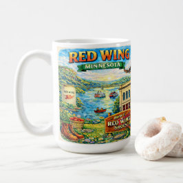 Red Wing, Minnesota Souvenir Gift Latte Mug Kaffemugg