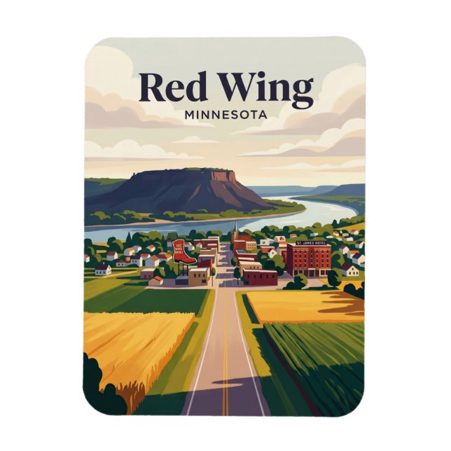 Red Wing USA Magnet (Vertikal)