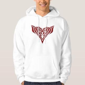 Red Winged Bird Tribal Tattoo Design Hoodie