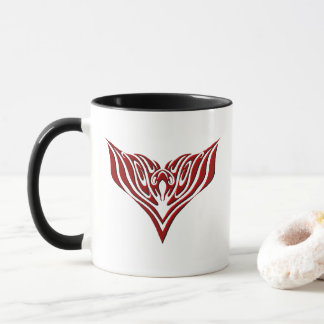 Red Winged Bird Tribal Tattoo Design Mugg