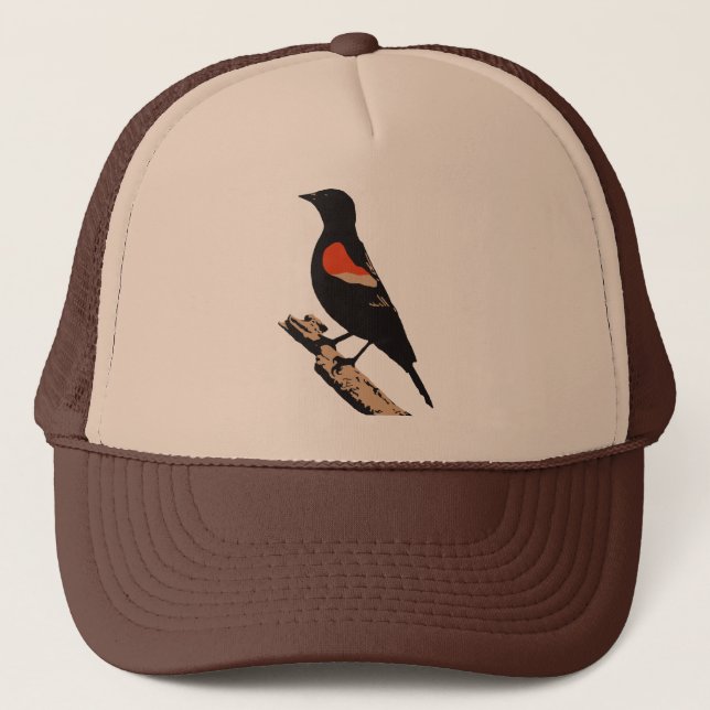 Red Winged Blackbird 4-Färg Design Keps (Framsida)