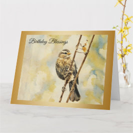 Red-Winged Blackbird - födelsedagskort Kort