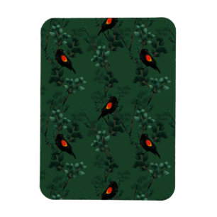 Red-Winged Blackbird Mönster Magnet