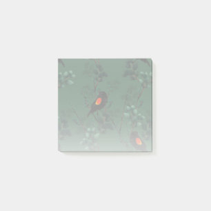 Red-Winged Blackbird Mönster Post-it Block