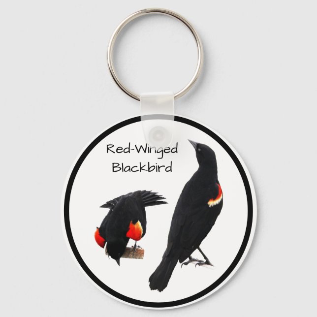 Red-Winged Blackbird Nyckelring (Framsida)