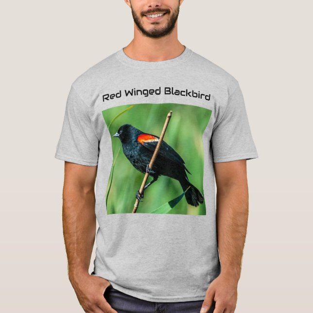 Red Winged Blackbird T Shirt (Framsida)