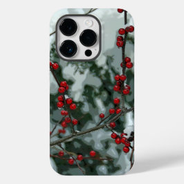 Red Winter Berries Helgdag Cell Phone Case