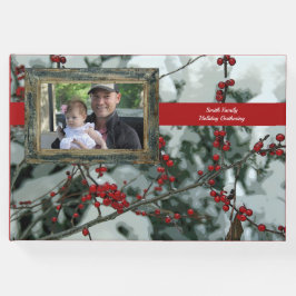 Red Winter Berries Helgdag Guest Bok