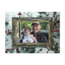 Red Winter Berries Helgdag vykort