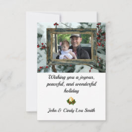 Red Winter Berries jul - Helgdag - platt kort