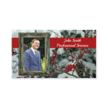 Red Winter Berries Säsong-kontaktkort