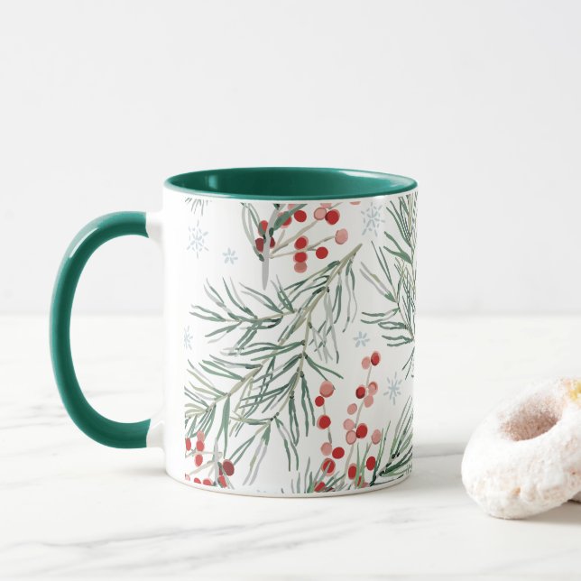 Red Winter Berry Mugg (Med munk)