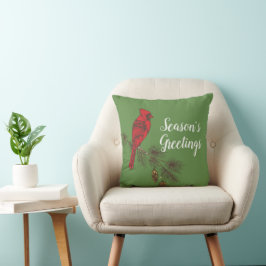 Red Winter Cardinal Personlig Kudde