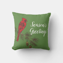 Red Winter Cardinal Personlig Kudde