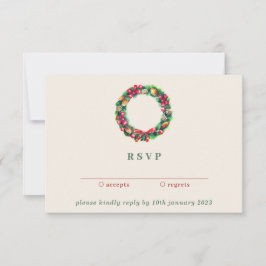 Red Winter Christmas Ornament | Kindly Reply Inbjudningar