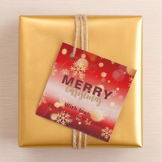 Red Winter Wonderland God jul Gåvor Etiketter (Skapare uppladdad)