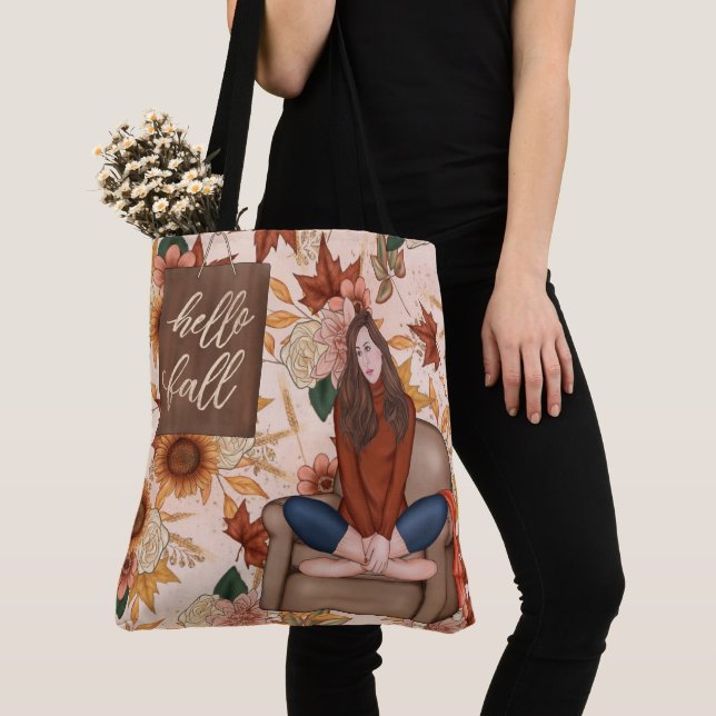 RED WITH GULD LÖV GULT SUNFLOWERS & LÖV TYGKASSE (Närbild)