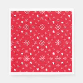 Red With White Snowflakes Paper Plate Pappersservett