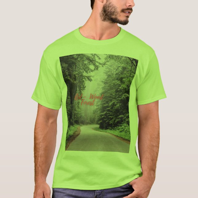 Red Wood Forest Manar Kortärmad T Shirt (Framsida)