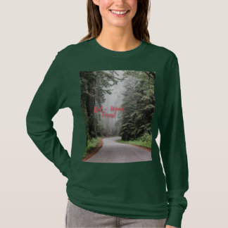 Red Wood Forest Women's Grönt Långärmad T Shirt
