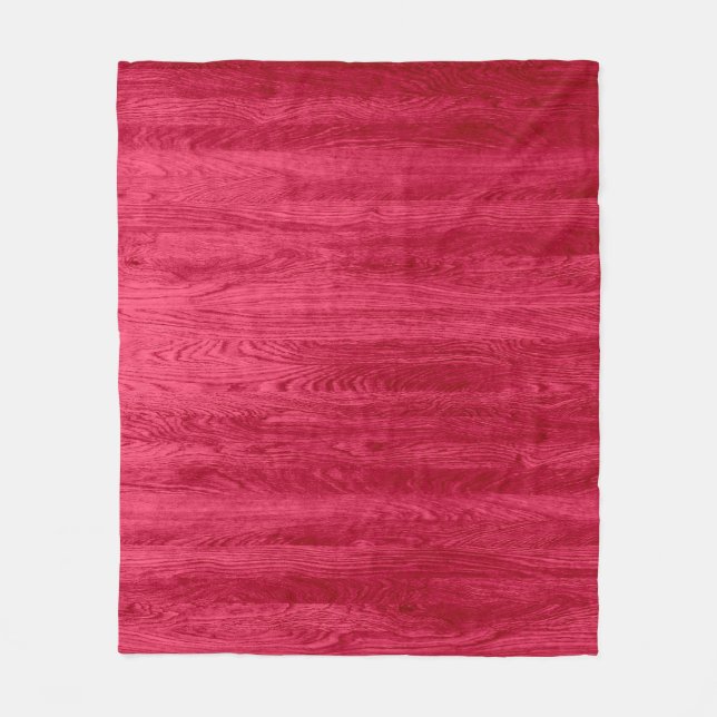 Red Wood Grain Struktur Fleecefilt (Framsidan)