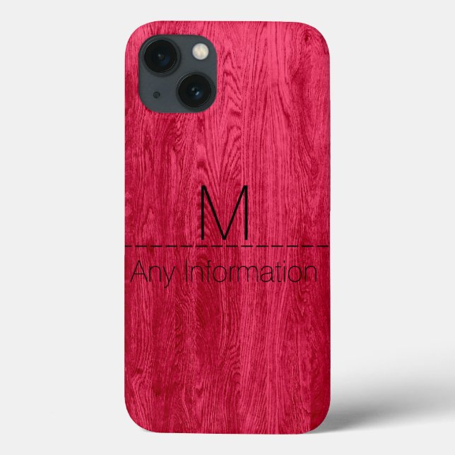Red Wood Grain Struktur Monogram (Baksida)