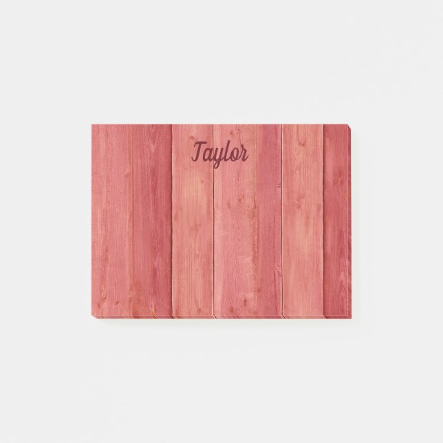 Red Wood Post-it Block (Framsida)
