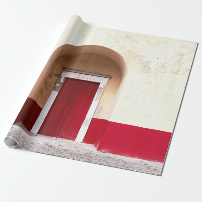 RED WOODEN DOOR PRESENTPAPPER (Utrullad)