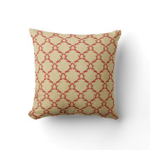 Red Woodland Antlers Pillow