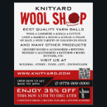 Red Wool Shop Logotyp, Knitting Store, Garnbutik Reklamblad<br><div class="desc">Red Wool Shop Logotyp,  Knitting Store,  Yarn Store Advertising Flyer by the Affärskort Store.</div>