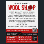Red Wool Shop Logotyp, Knitting Store, Garnbutik Reklamblad<br><div class="desc">Red Wool Shop Logotyp,  Knitting Store,  Yarn Store Advertising Flyer by the Affärskort Store.</div>