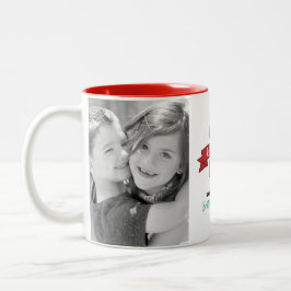 Red World's Underbarare Pappa 2 Photo Bold Modern Två-Tonad Mugg