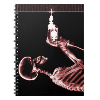 Red X-Ray Skeleton Builder Anteckningsbok