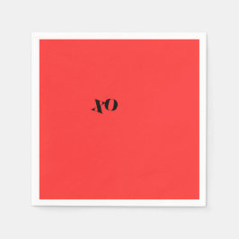 Red XO Napkins Pappersservett