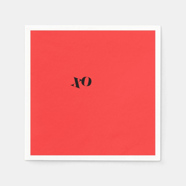 Red XO Napkins Pappersservett (Framsidan)