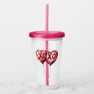 Red XOXO Heart-ballonger Take Away Mugg