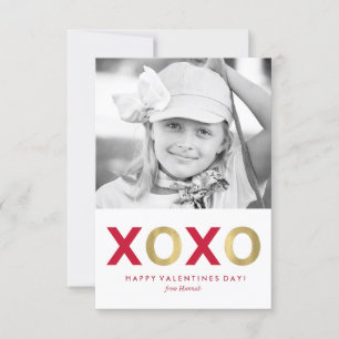 Red XOXO Kids Classroom Photo Valentiness Inbjudningar