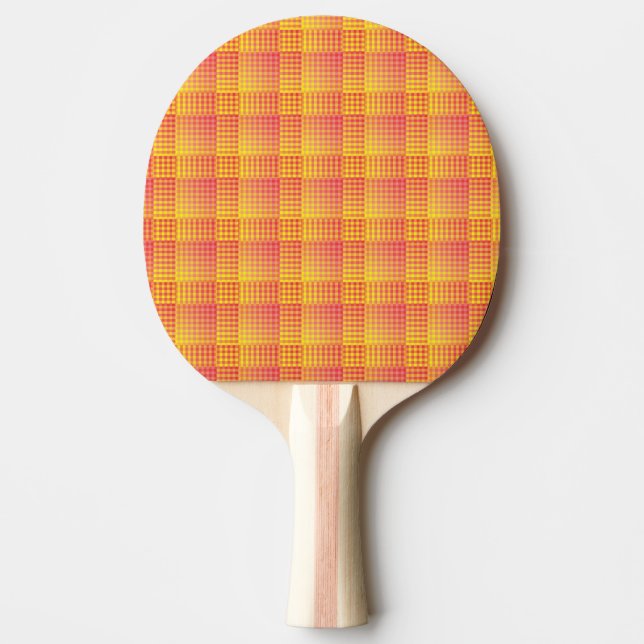 Red Yellow Checker Abstract Pattern Pingisracket (Framsidan)