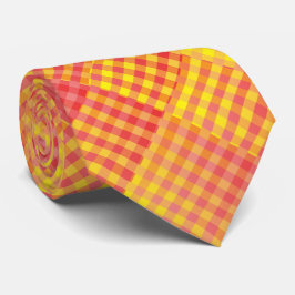 Red Yellow Checker Abstract Pattern Slips