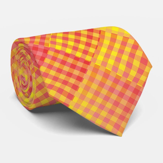 Red Yellow Checker Abstract Pattern Slips (Rullad)