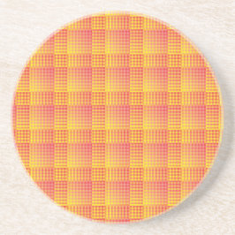 Red Yellow Checker Abstract Pattern Underlägg