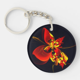Red Yellow Floral Modern Abstract Art Pattern #10