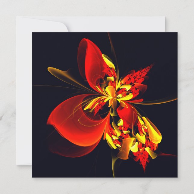 Red Yellow Floral Modern Abstract Art Pattern #10 (Framsida)