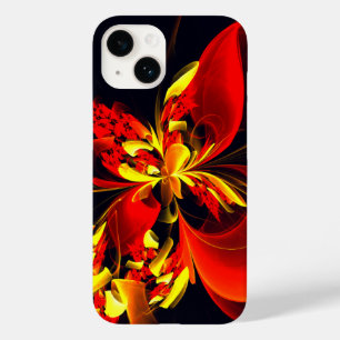 Red Yellow Floral Modern Abstract Art Pattern #10