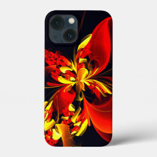 Red Yellow Floral Modern Abstract Art Pattern #10