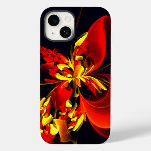 Red Yellow Floral Modern Abstract Art Pattern #10
