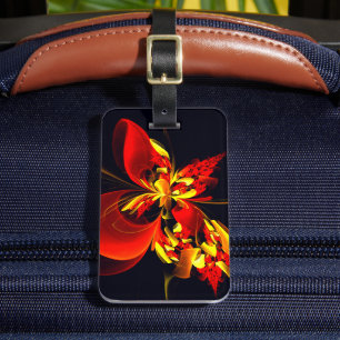 Red Yellow Floral Modern Abstract Art Pattern #10 Bagagebricka
