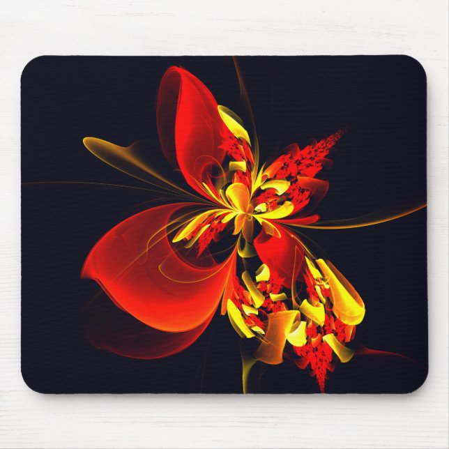 Red Yellow Floral Modern Abstract Art Pattern #10 Musmatta (Framsidan)